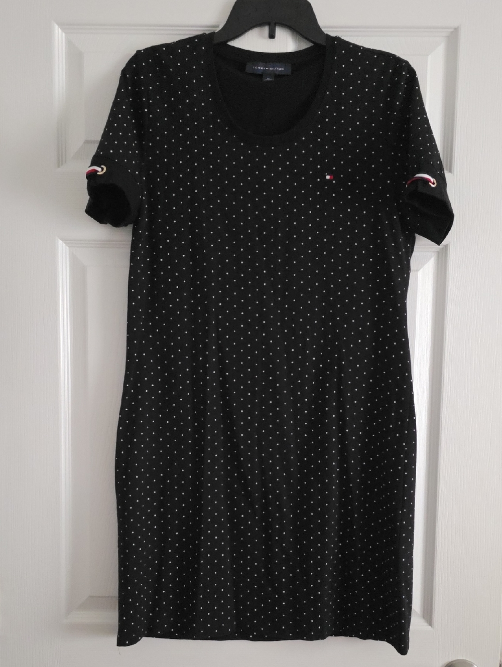 Tommy Hilfiger Black Mini Dress with White Polka Dots
